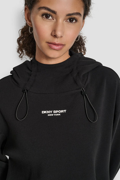BROOKLYN SCUBA HOODIE WITH BUNGEE DETAIL AND POCKETS
