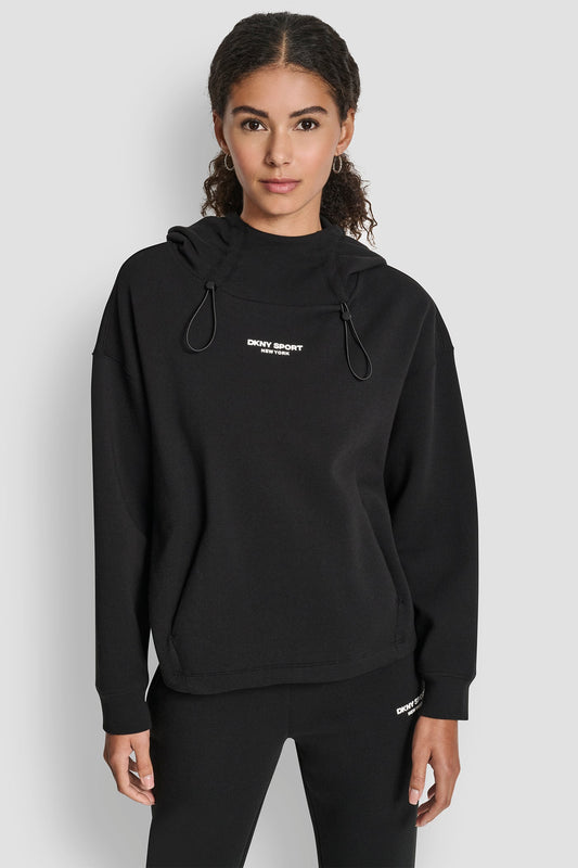 BROOKLYN SCUBA HOODIE WITH BUNGEE DETAIL AND POCKETS
