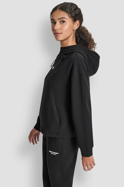 BROOKLYN SCUBA HOODIE WITH BUNGEE DETAIL AND POCKETS