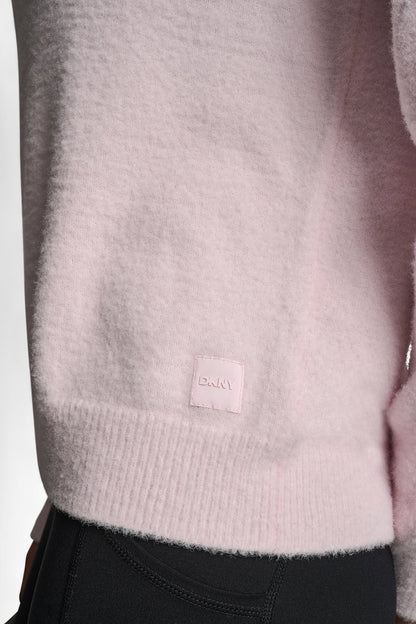 FEATHER YARN HOODIE WITH DRAWCORD AND TONAL LOGO