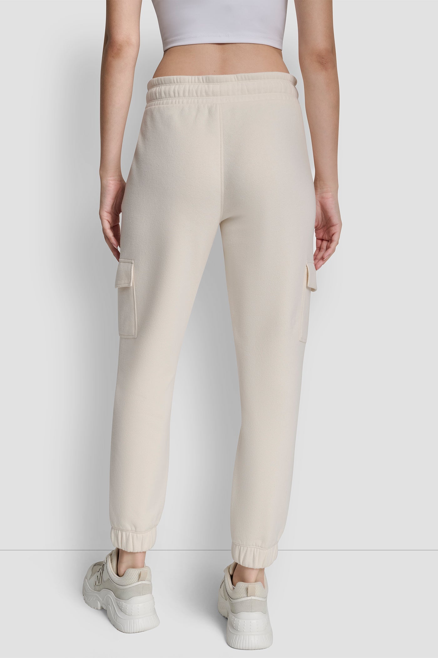 METALLIC BUBBLE LOGO SLIM FIT FLEECE CARGO JOGGER