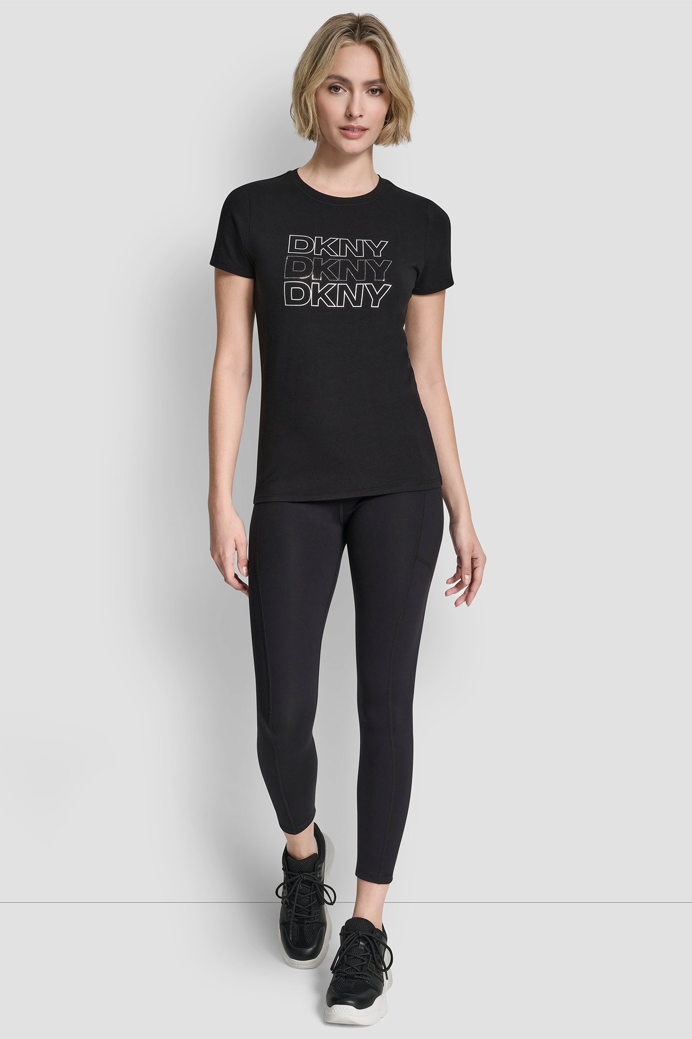 TRIPLE RHINESTONE FOIL LOGO TEE