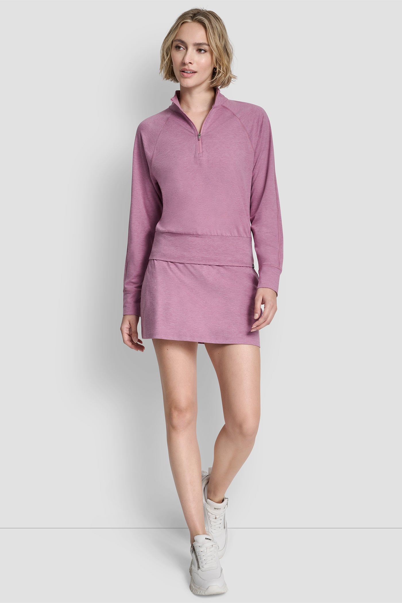 SPACEDYE HALF ZIP RAGLAN SLEEVE PULLOVER