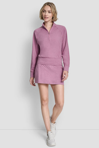 SPACEDYE HALF ZIP RAGLAN SLEEVE PULLOVER