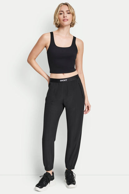 EXTRA HIGH-RISE LOGO-WAIST WIDE-LEG JOGGER