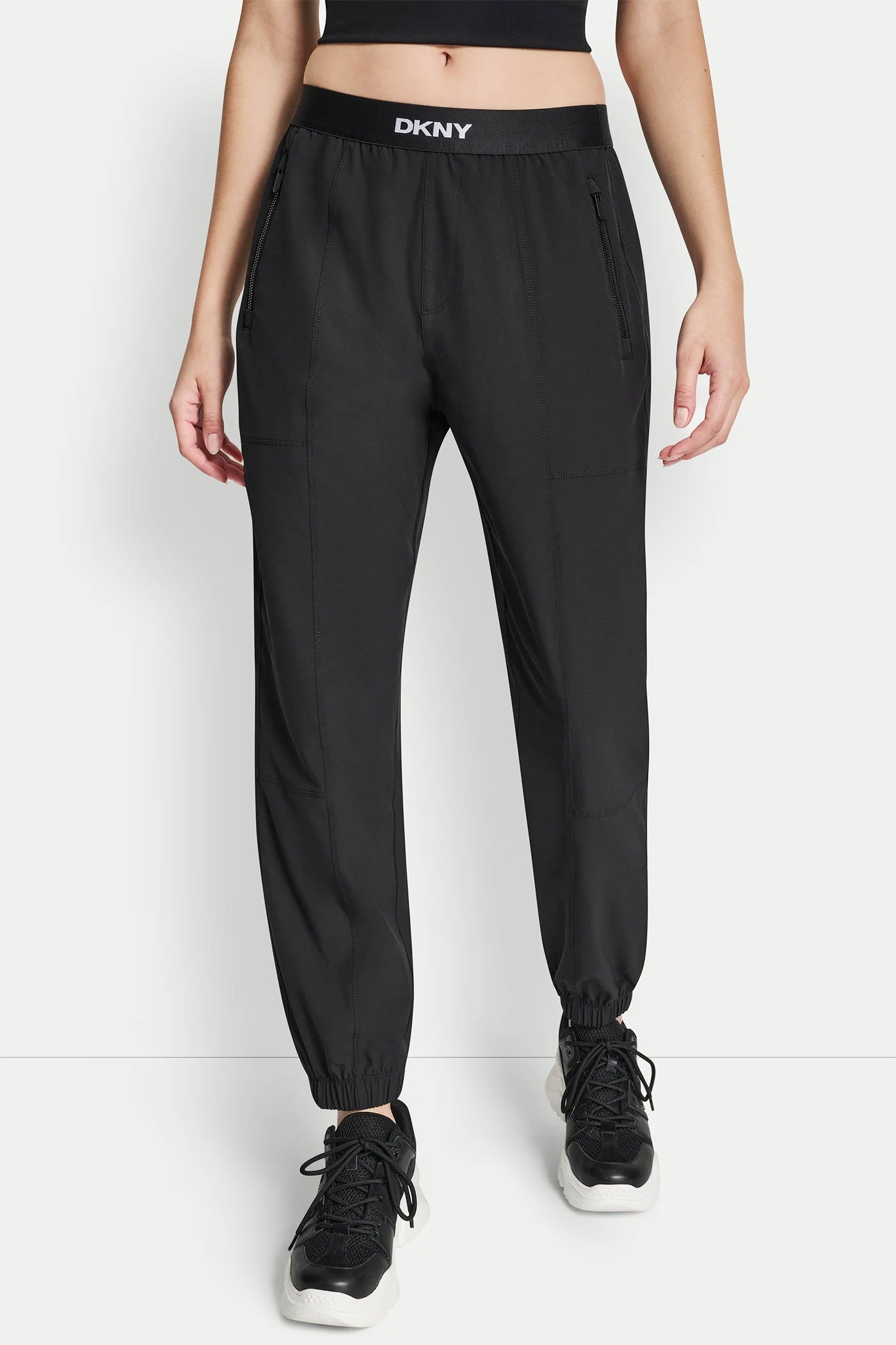 EXTRA HIGH-RISE LOGO-WAIST WIDE-LEG JOGGER