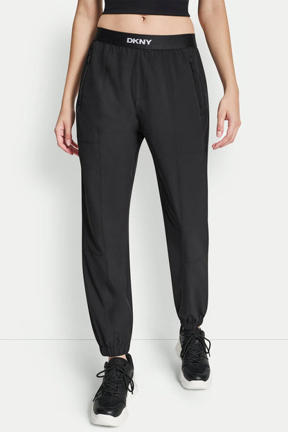 EXTRA HIGH-RISE LOGO-WAIST WIDE-LEG JOGGER