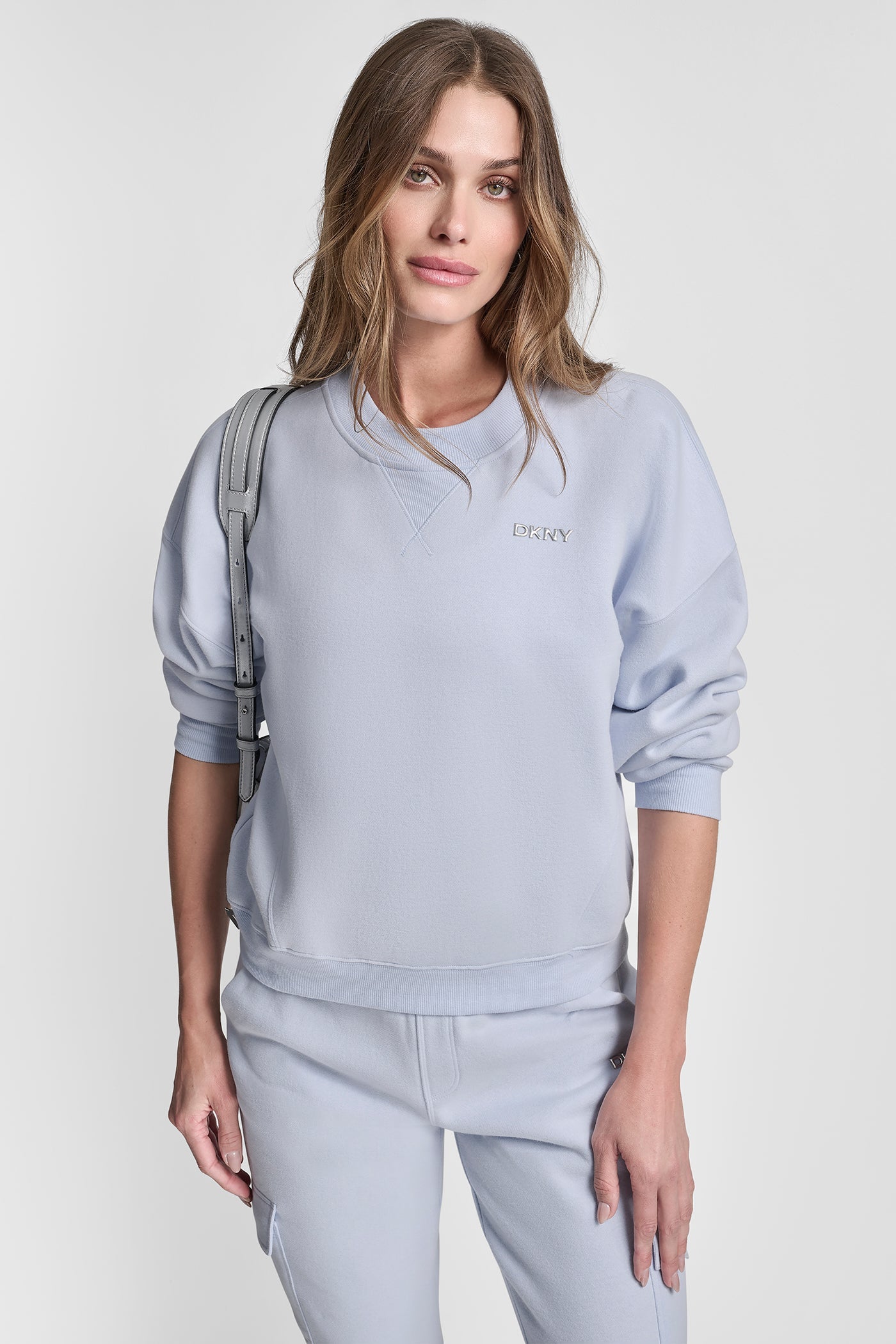 METALLIC BUBBLE LOGO FLEECE PULLOVER