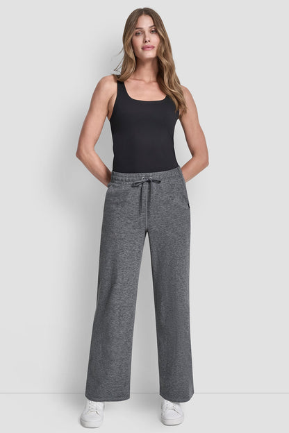 MID-RISE SPACEDYE WIDE LEG PANT