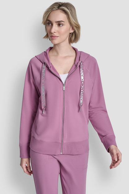 TWO-TONE LOGO DRAWSTRING HOODIE