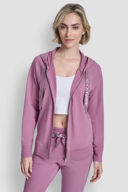TWO-TONE LOGO DRAWSTRING HOODIE