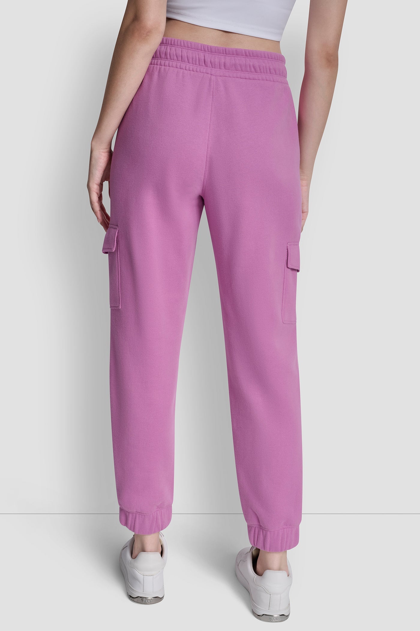 METALLIC BUBBLE LOGO SLIM FIT FLEECE CARGO JOGGER