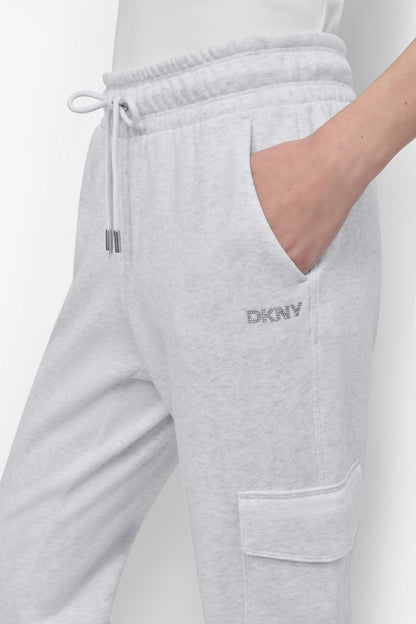 HIGH-RISE STUDDED LOGO SLIM JOGGER