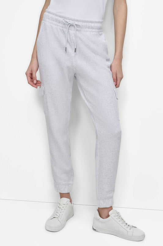HIGH-RISE STUDDED LOGO SLIM JOGGER