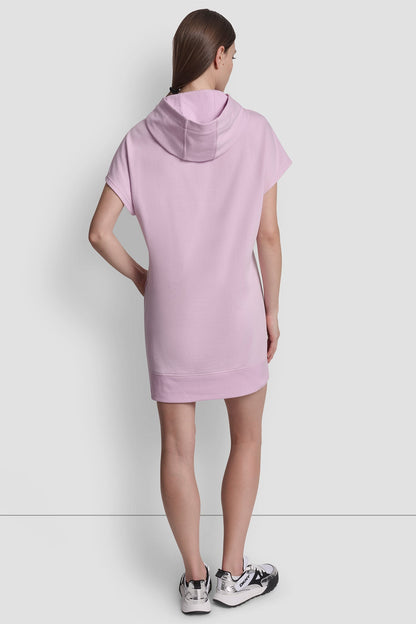 COLLEGIATE MEDALLION LOGO MINI HOODIE DRESS