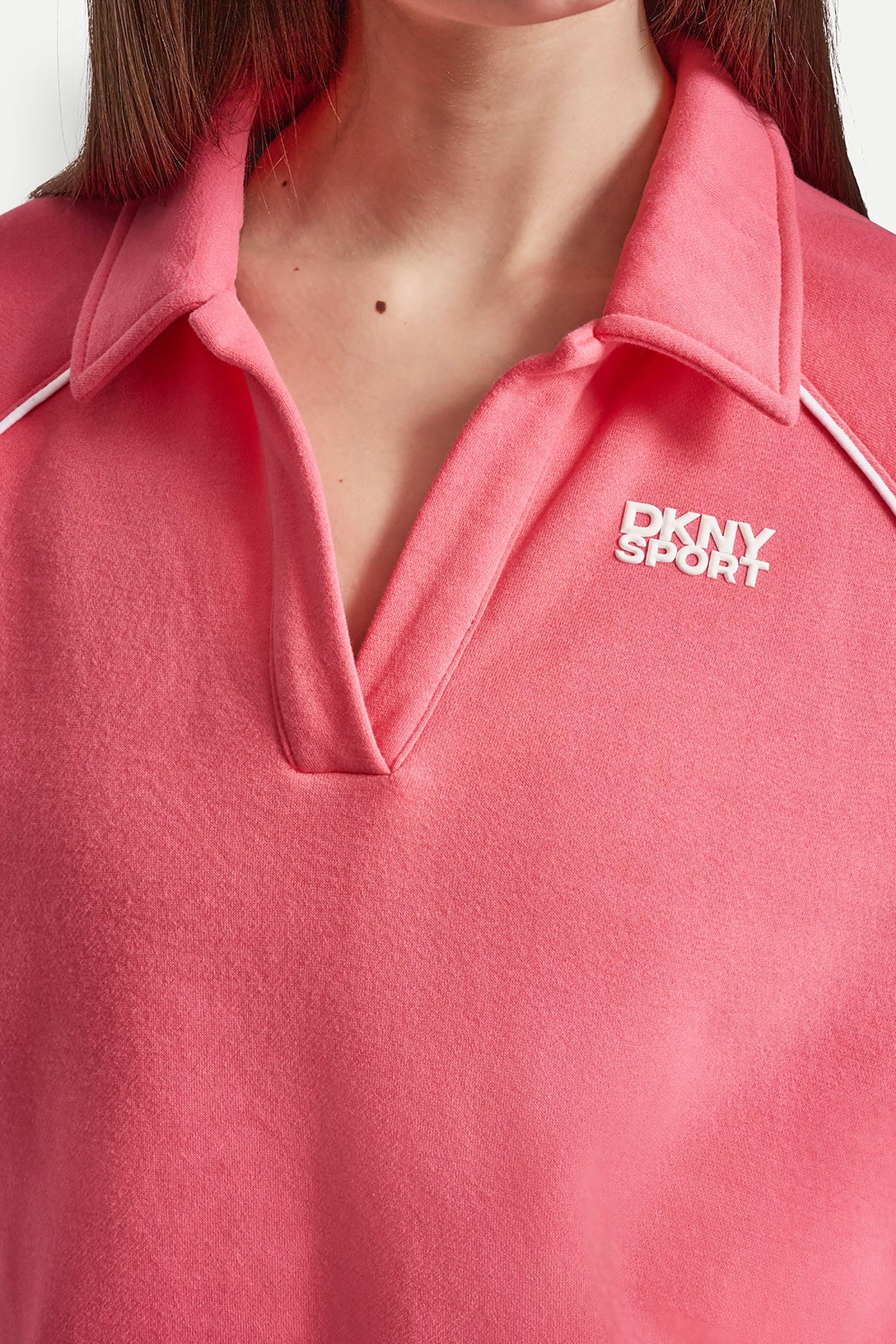 PIPED LOGO POLO SWEATSHIRT