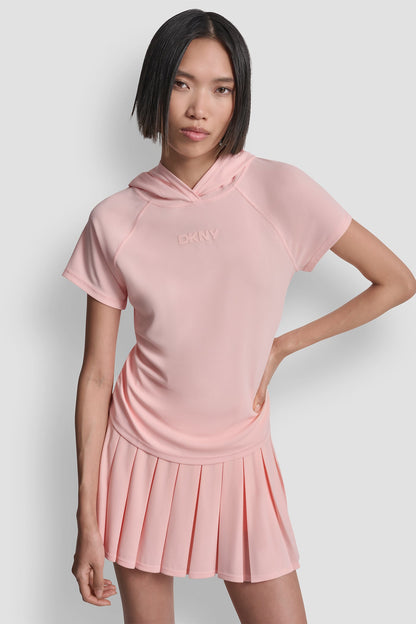 MESH HOODED LOGO TEE