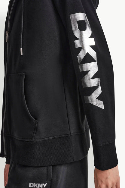 FOIL LOGO FULL-ZIP HOODIE