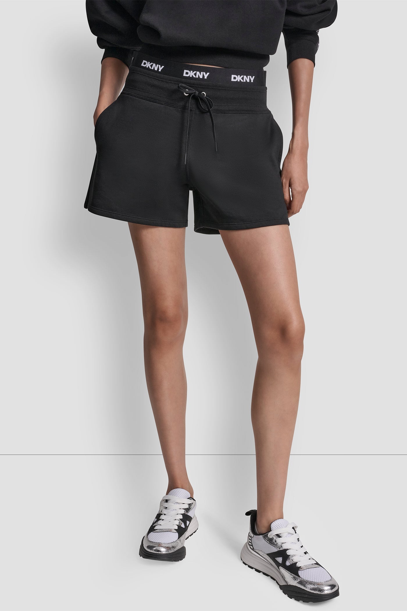 HIGH-RISE LOGO-WAIST SWEAT SHORTS