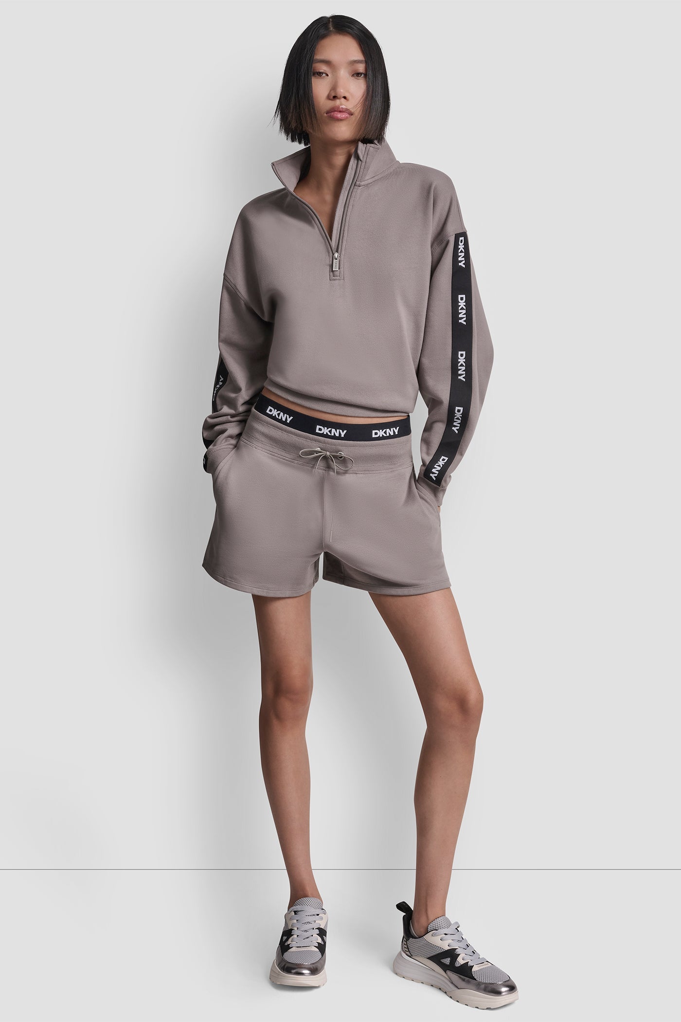 HIGH-RISE LOGO-WAIST SWEAT SHORTS