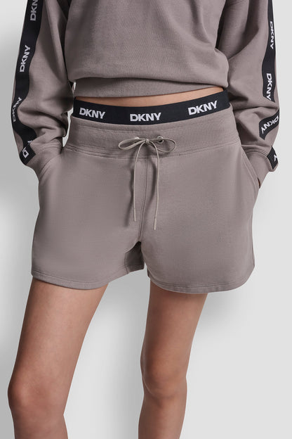 HIGH-RISE LOGO-WAIST SWEAT SHORTS