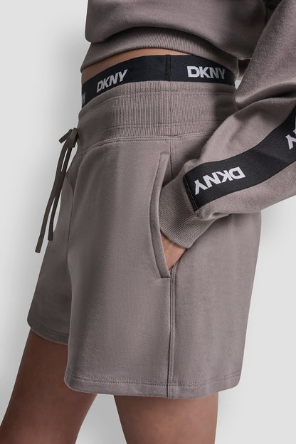 HIGH-RISE LOGO-WAIST SWEAT SHORTS