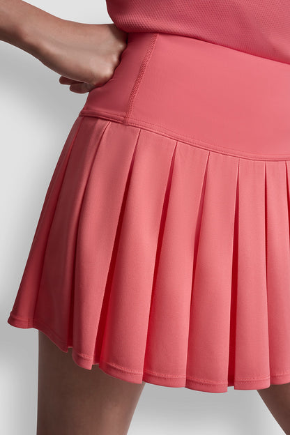 EXTRA HIGH-RISE COURT PIQUÉ PLEATED TENNIS SKORT
