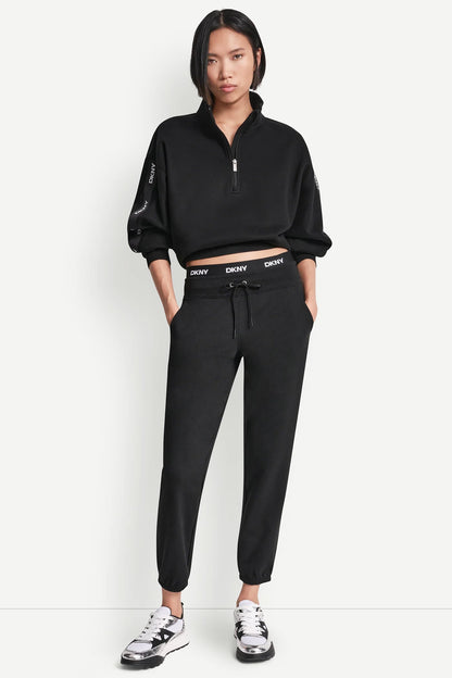 HIGH-RISE LOGO WAIST SLIM JOGGER