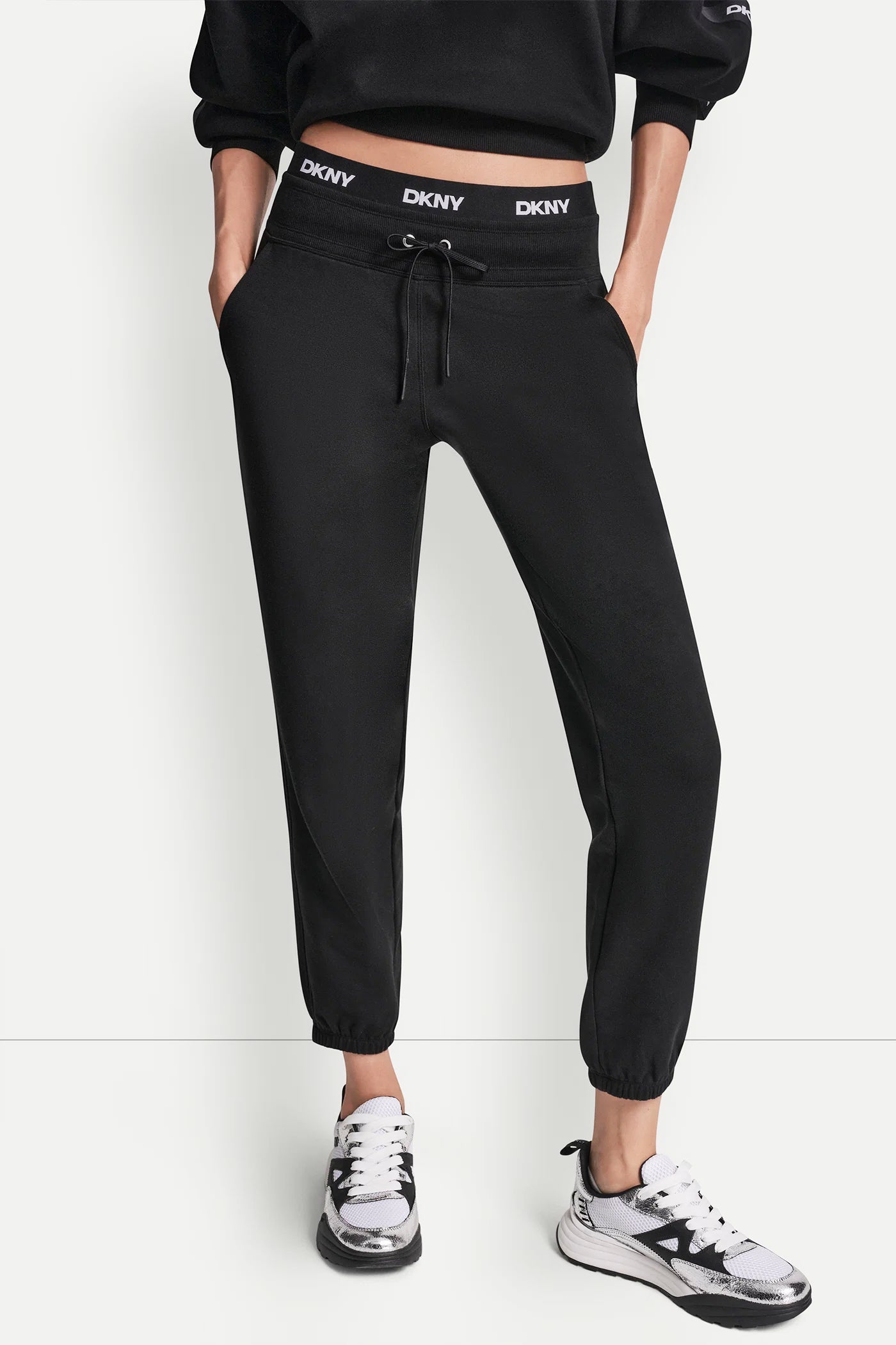 HIGH-RISE LOGO WAIST SLIM JOGGER