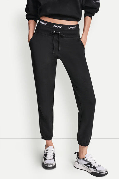 HIGH-RISE LOGO WAIST SLIM JOGGER