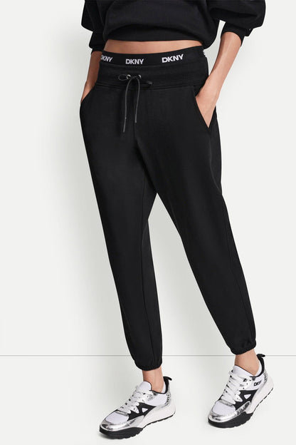 HIGH-RISE LOGO WAIST SLIM JOGGER
