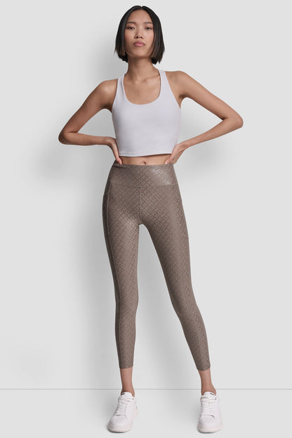 HIGH-RISE LOGO-JACQUARD 7/8-LENGTH ELEVATE LEGGING