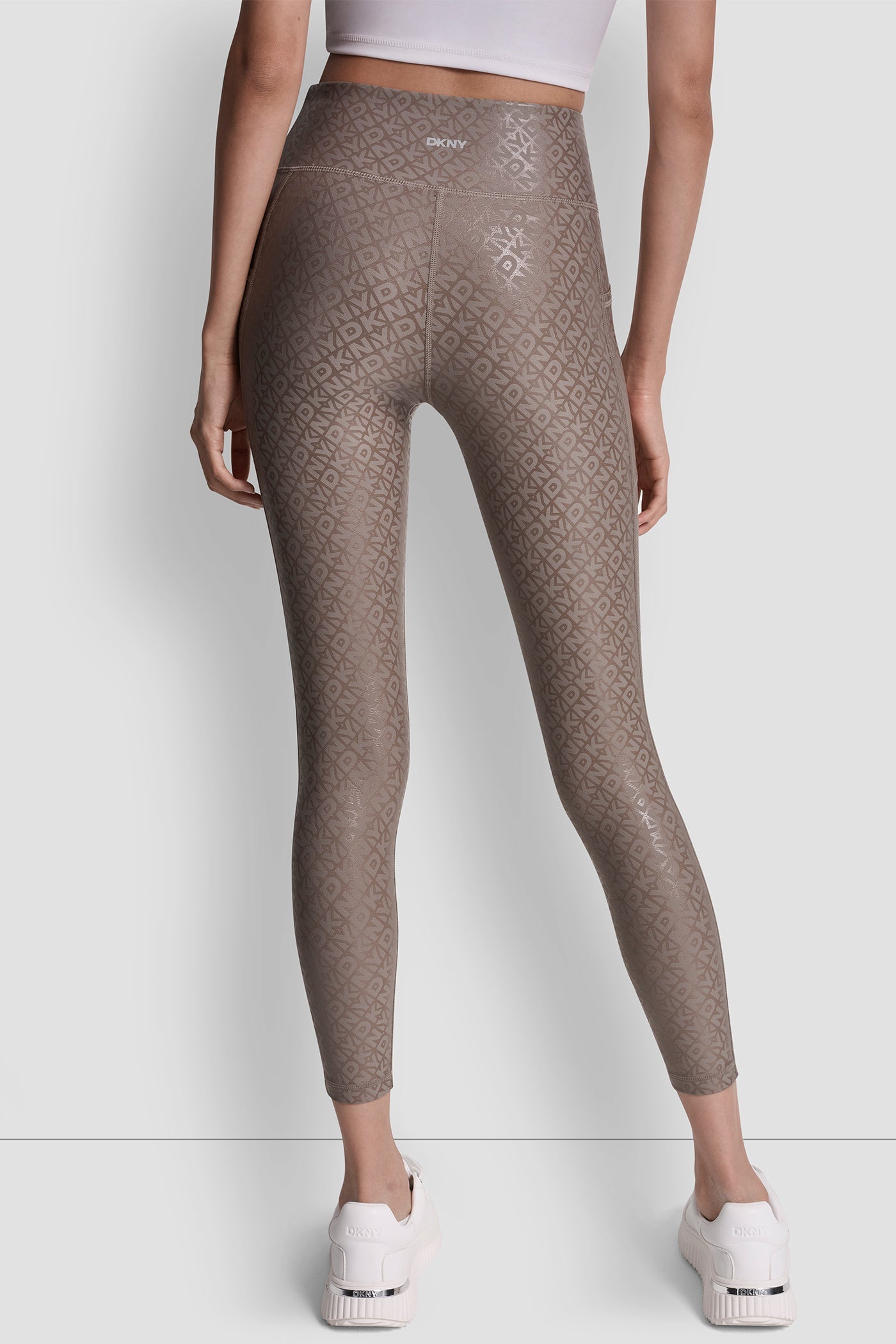 HIGH-RISE LOGO-JACQUARD 7/8-LENGTH ELEVATE LEGGING