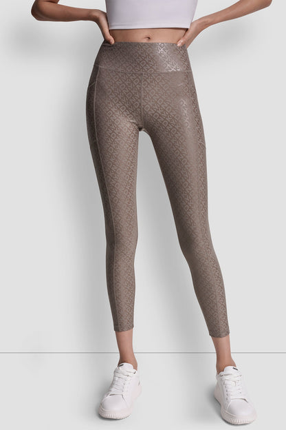 HIGH-RISE LOGO-JACQUARD 7/8-LENGTH ELEVATE LEGGING