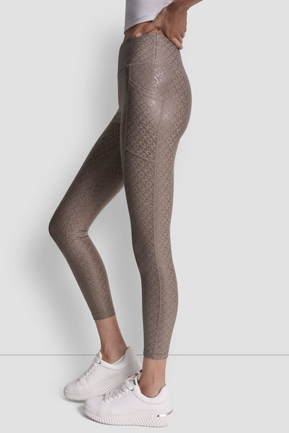 HIGH-RISE LOGO-JACQUARD 7/8-LENGTH ELEVATE LEGGING