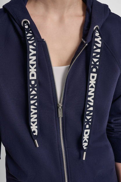 TWO-TONE LOGO DRAWSTRING HOODIE