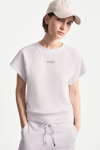 METALLIC BUBBLE LOGO SHORT SLEEVE PULLOVER
