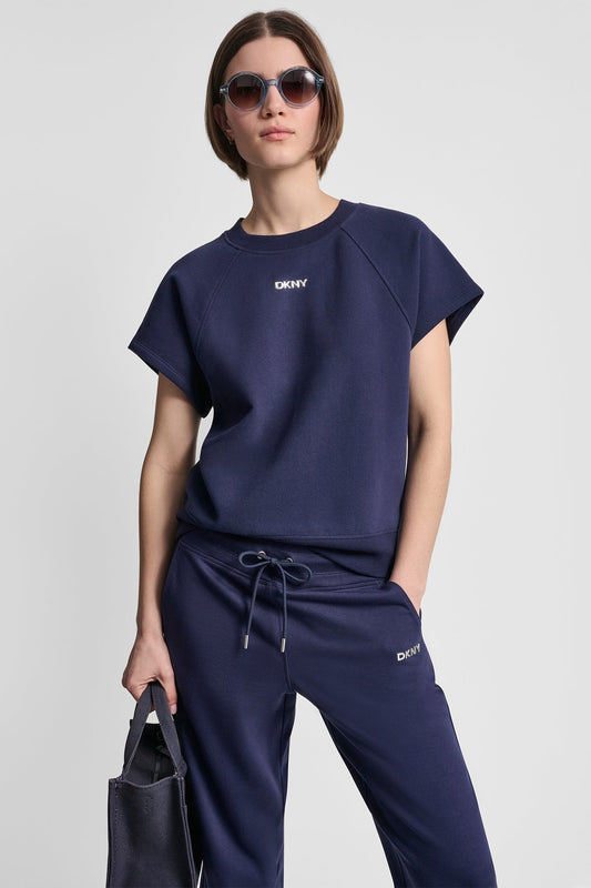 METALLIC BUBBLE LOGO SHORT SLEEVE PULLOVER