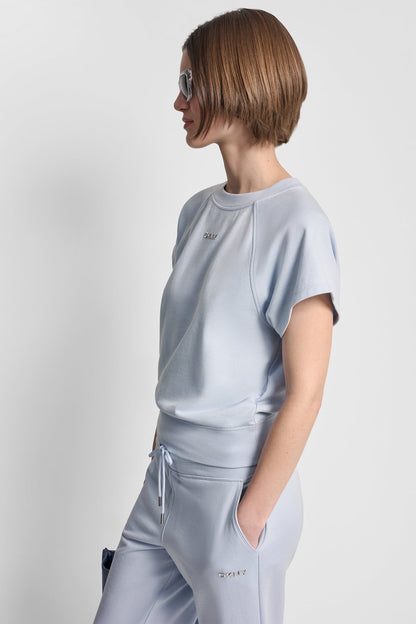 METALLIC BUBBLE LOGO SHORT SLEEVE PULLOVER