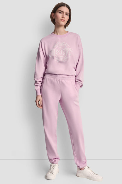 COLLEGIATE MEDALLION HIGH-RISE LOGO RELAXED JOGGER