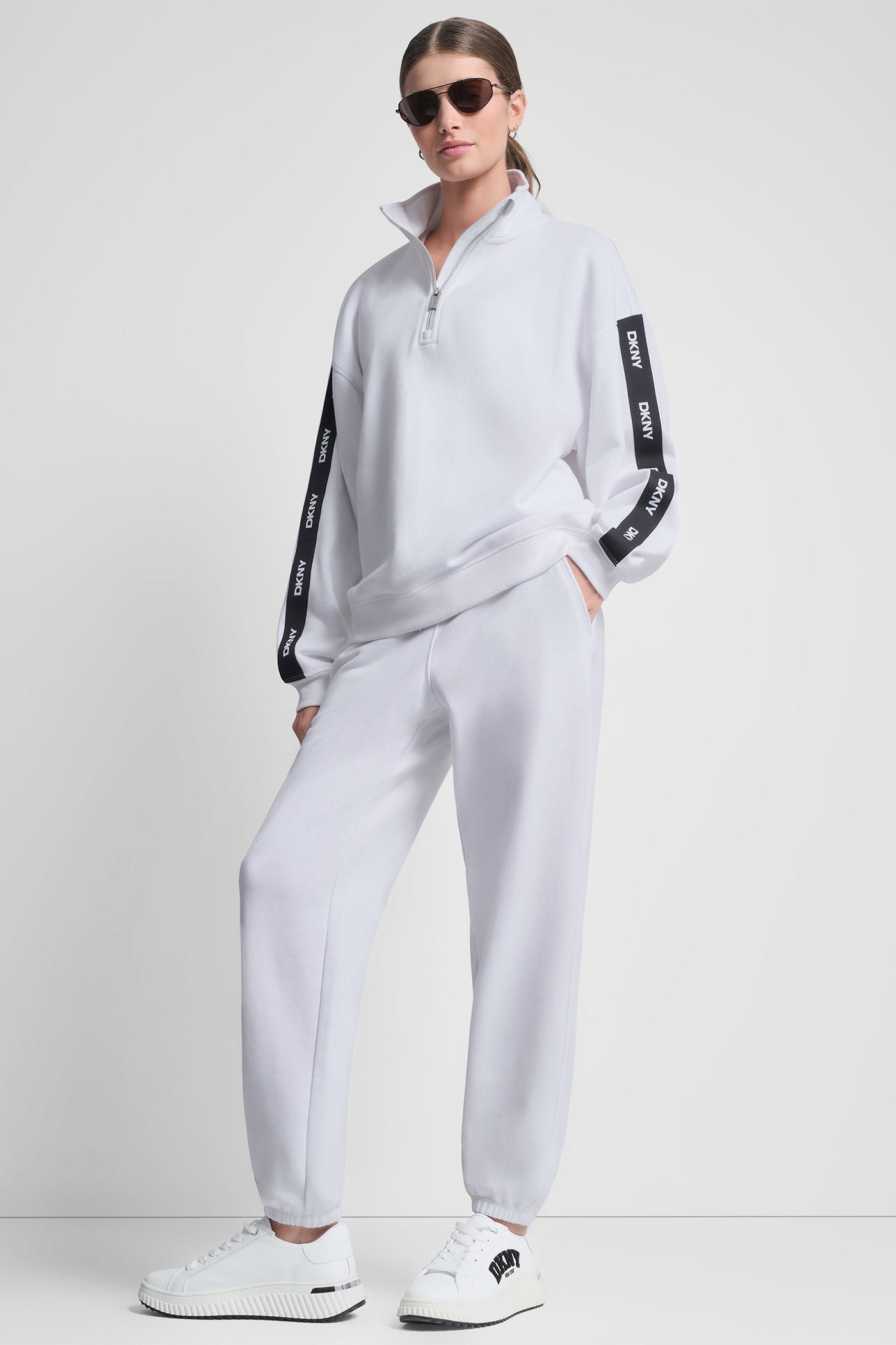 LOGO QUARTER-ZIP SWEATSHIRT
