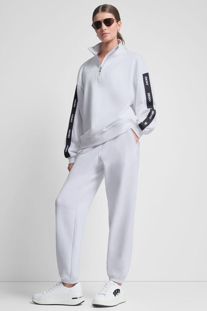 LOGO QUARTER-ZIP SWEATSHIRT