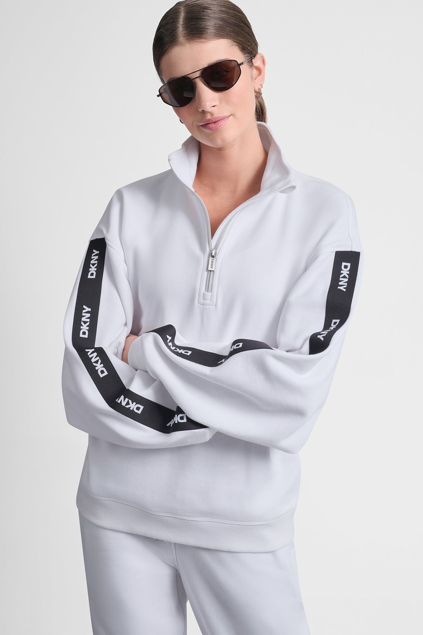 LOGO QUARTER-ZIP SWEATSHIRT