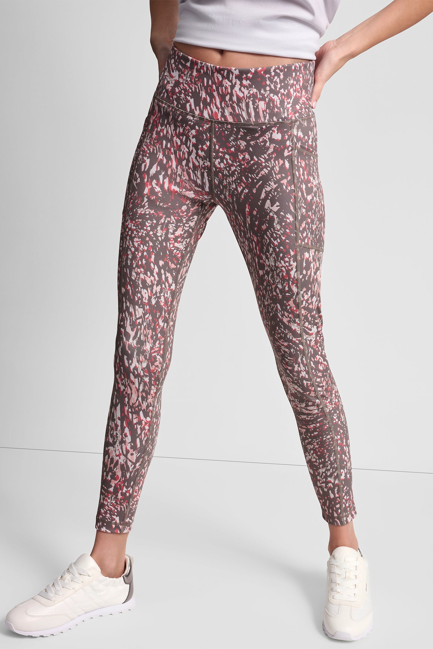 HIGH-RISE LOGO-JACQUARD 7/8-LENGTH ELEVATE LEGGING