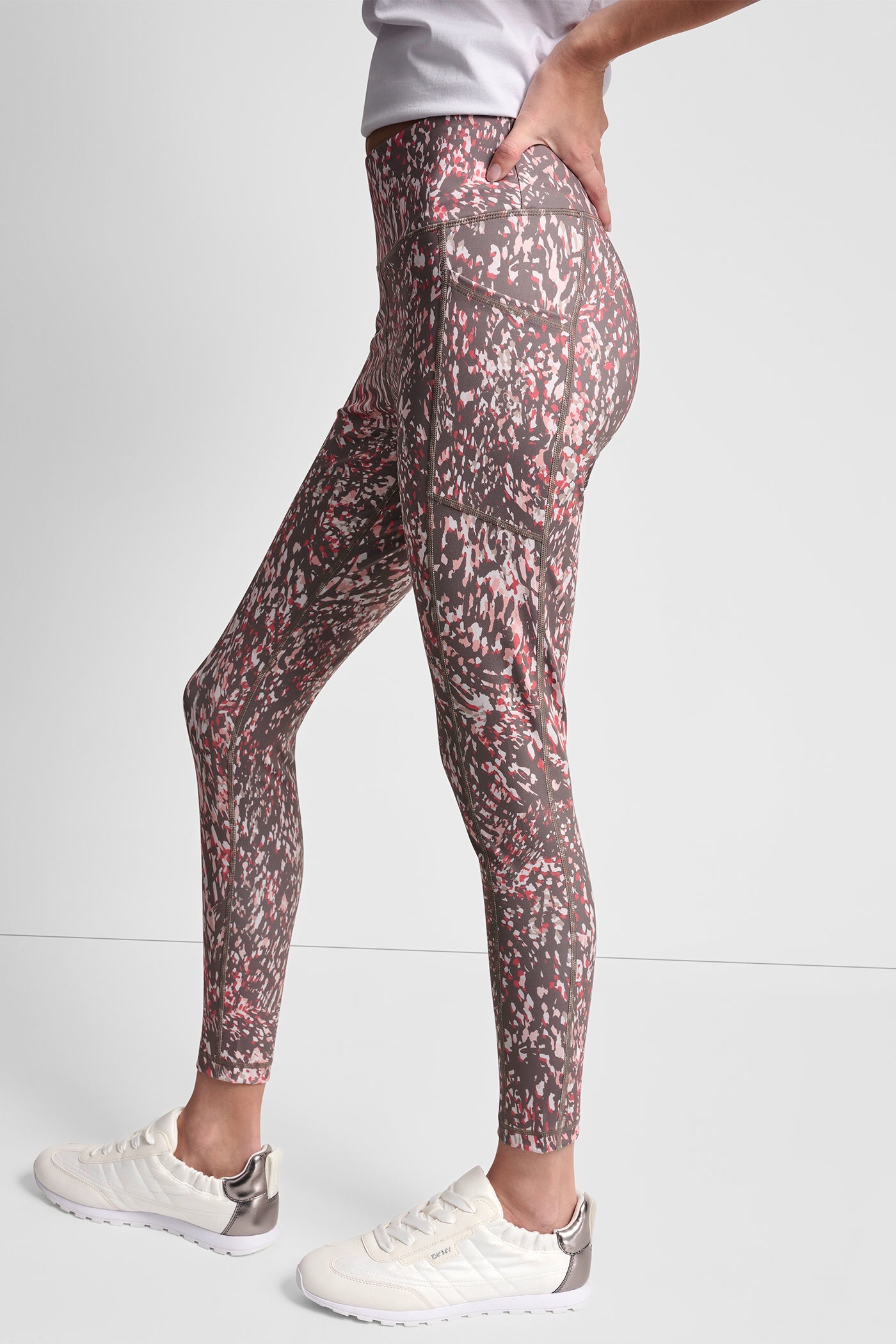 HIGH-RISE LOGO-JACQUARD 7/8-LENGTH ELEVATE LEGGING
