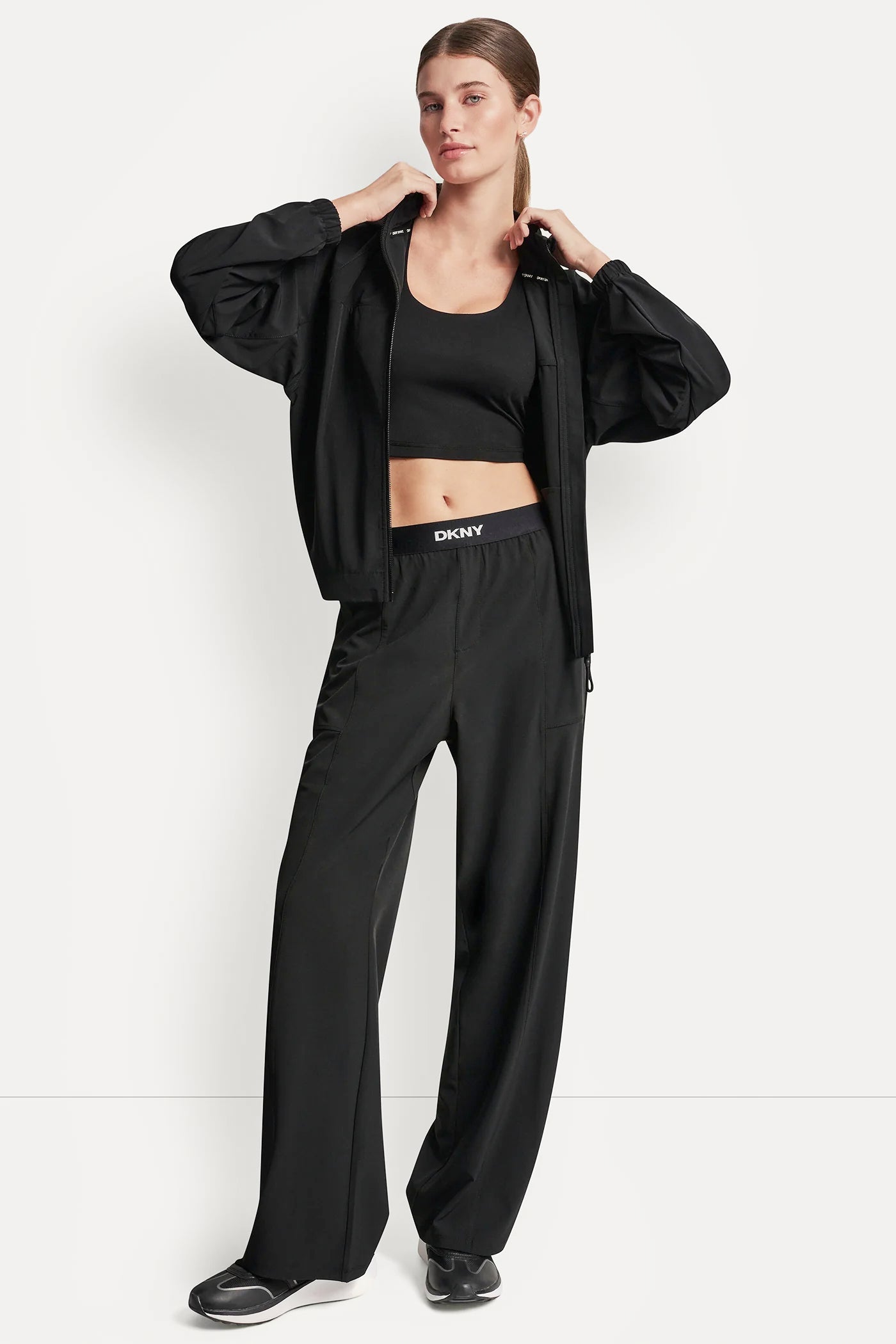HIGH-RISE LOGO-WAIST WIDE-LEG PANT