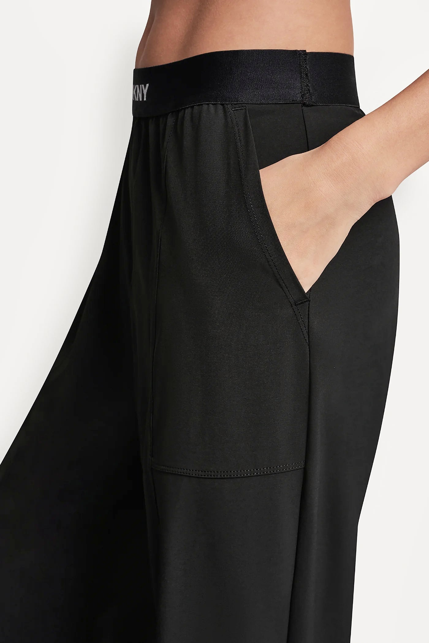 HIGH-RISE LOGO-WAIST WIDE-LEG PANT