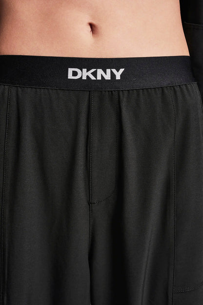 HIGH-RISE LOGO-WAIST WIDE-LEG PANT