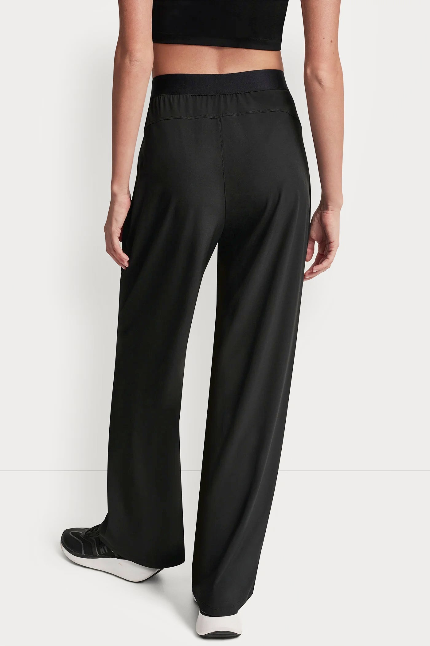 HIGH-RISE LOGO-WAIST WIDE-LEG PANT