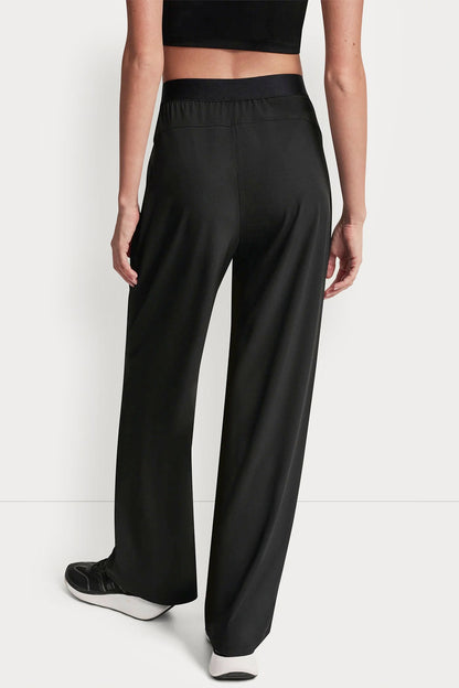 HIGH-RISE LOGO-WAIST WIDE-LEG PANT